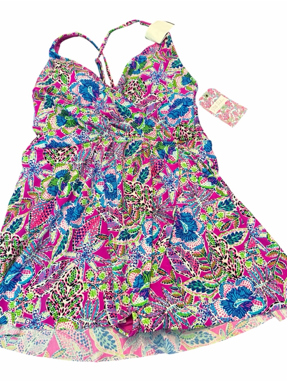 Stella Parker Multi Colored One Piece Swimsuit Lined  With Bra size Medium